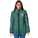 Clan Urquhart Ancient Crest Tartan Padded Jacket RF947