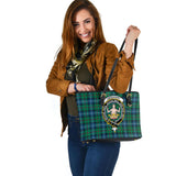 Clan Urquhart Ancient Crest Tartan Leather Tote Bag MT1244