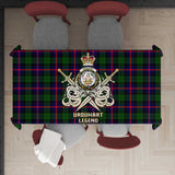 Clan Urquhart Modern Tartan Tablecloth Golden Sword of Courageous Legacy BG961