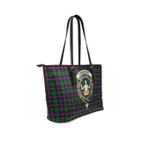 Clan Urquhart Modern Crest Tartan Leather Tote Bag MT1243