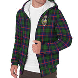 Clan Urquhart Modern Crest Tartan Sherpa Hoodie CT45