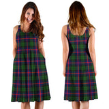 Clan Urquhart Modern Tartan Sleeveless Midi Womens Dress VS126