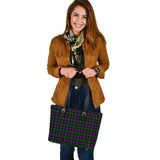 Clan Urquhart Modern Tartan Leather Tote Bag MT51