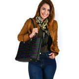 Clan Urquhart Modern Tartan Leather Tote Bag MT51