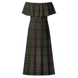 Clan Vosko Tartan Off Shoulder Long Dress VL1149