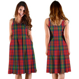 Clan Waddell (Fife), Greg Tartan Sleeveless Midi Womens Dress VS124