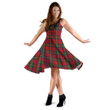 Clan Waddell (Fife), Greg Tartan Sleeveless Midi Womens Dress VS124