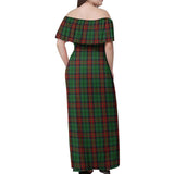 Clan Walker James Tartan Off Shoulder Long Dress VL1151