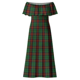 Clan Walker James Tartan Off Shoulder Long Dress VL1151