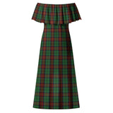 Clan Walker James Tartan Off Shoulder Long Dress VL1151