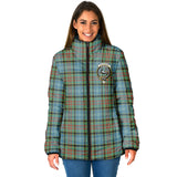 Clan Walkinshaw Crest Tartan Padded Jacket RF951