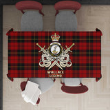 Clan Wallace Tartan Tablecloth Golden Sword of Courageous Legacy BG969