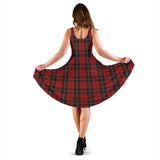 Clan Wallace Tartan Sleeveless Midi Womens Dress VS121