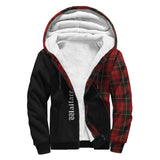 Clan Wallace Crest Tartan Sherpa Hoodie Curve Style CE40