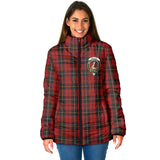 Clan Wallace Crest Tartan Padded Jacket RF957