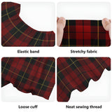 Clan Wallace Tartan Off Shoulder Long Dress VL1158