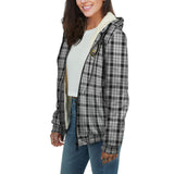 Clan Wallace Dress Crest Tartan Sherpa Hoodie CT42