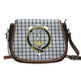 Clan Wallace Dress Crest Tartan Saddle Bag MS37