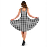 Clan Wallace Dress Tartan Sleeveless Midi Womens Dress VS120