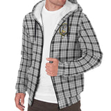 Clan Wallace Dress Crest Tartan Sherpa Hoodie CT42