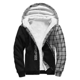 Clan Wallace Dress Crest Tartan Sherpa Hoodie Curve Style CE46