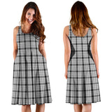 Clan Wallace Dress Tartan Sleeveless Midi Womens Dress VS120