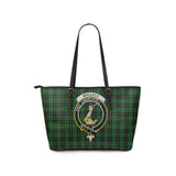 Clan Wallace Hunting Crest Tartan Leather Tote Bag MT1235