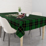 Clan Wallace Hunting Tartan Tablecloth Golden Sword of Courageous Legacy BG968