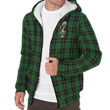 Clan Wallace Hunting Crest Tartan Sherpa Hoodie CT38