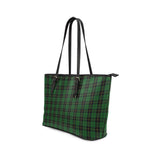 Clan Wallace Hunting Tartan Leather Tote Bag MT41