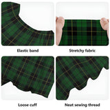 Clan Wallace Hunting Tartan Off Shoulder Long Dress VL1157