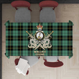 Clan Wallace Hunting Ancient Tartan Tablecloth Golden Sword of Courageous Legacy BG965