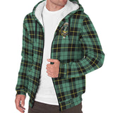 Clan Wallace Hunting Ancient Crest Tartan Sherpa Hoodie CT41