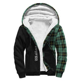 Clan Wallace Hunting Ancient Crest Tartan Sherpa Hoodie Curve Style CE45