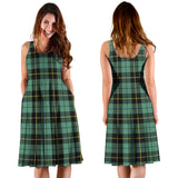 Clan Wallace Hunting Ancient Tartan Sleeveless Midi Womens Dress VS118