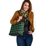 Clan Wallace Hunting Ancient Tartan Leather Tote Bag MT44