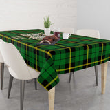 Clan Wallace Hunting Green Tartan Tablecloth Golden Sword of Courageous Legacy BG966