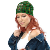 Clan Wallace Hunting Green Crest Tartan Beanies Hat LC954