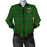 Clan Wallace Hunting Green Crest Tartan Bomber Jacket ZJ954