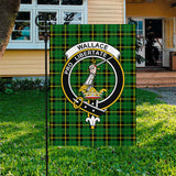 Clan Wallace Hunting Green Crest Tartan Flag CF954