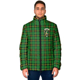 Clan Wallace Hunting Green Crest Tartan Padded Jacket RF954