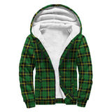 Clan Wallace Hunting Green Crest Tartan Sherpa Hoodie CT40