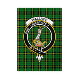 Clan Wallace Hunting Green Crest Tartan Flag CF954