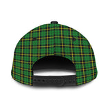 Wallace Hunting Green Tartan Classic Cap with Family Crest