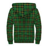 Clan Wallace Hunting Green Crest Tartan Sherpa Hoodie CT40