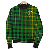 Clan Wallace Hunting Green Crest Tartan Bomber Jacket ZJ954