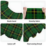 Clan Wallace Hunting Green Tartan Off Shoulder Long Dress VL1155