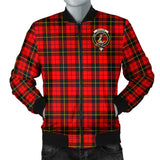 Clan Wallace Hunting Red Crest Tartan Bomber Jacket ZJ955