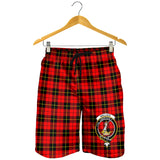 Clan Wallace Hunting Red Crest Tartan Mens Shorts NS39