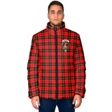 Clan Wallace Hunting Red Crest Tartan Padded Jacket RF955